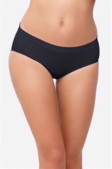 Black maternity panties in soft Organic bamboo fibres - Front with body