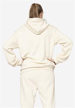 Cream Breastfeedig hoodie, Cotton is 100% GOTS-certified cotton - seen from behind