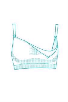 Black nursing bra with click opening in Organically grown bamboo - Illustration