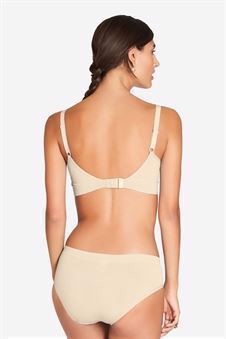 Nude Nursing Bra with click opening in Organically grown bamboo  - Seen from behind