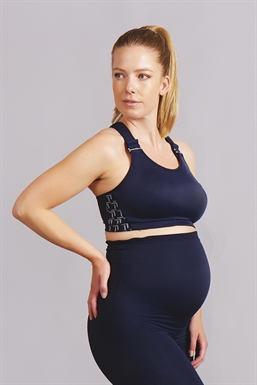 MyBelly - Mami Sports Bra in blue, seen from the side