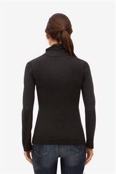 Black nursing top with roll neck - seen from behind