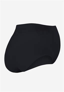 Soft black maternity panties made of bamboo fibres - back view without body