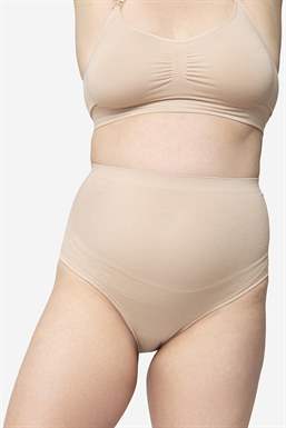 Soft black maternity panties made of bamboo fibers - Front view