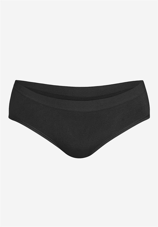 Black maternity panties in soft Organic bamboo fibres - Front without body
