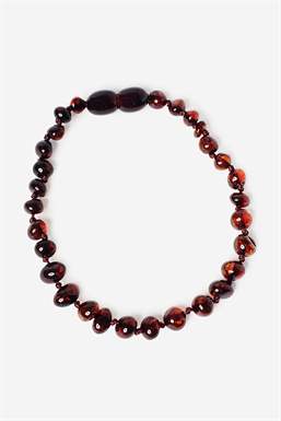 Adult amber bracelet - Cherry - 100% natural material - bracelet is here seen closed