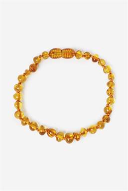 Adult amber bracelet - Cognac - 100% natural material - lock is here closed