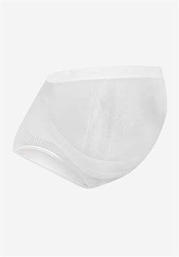 White soft pregnancy panties Over Bump in Organically grown bamboo - front view without body