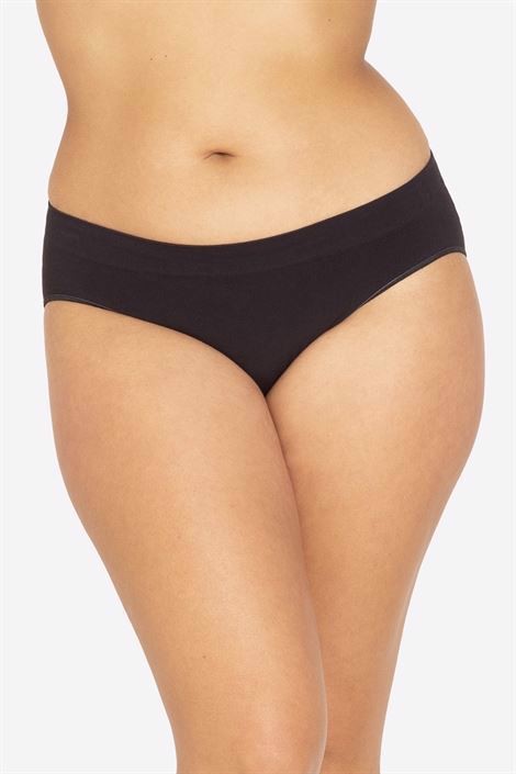 Black maternity panties in soft Organic bamboo fibres - Front view
