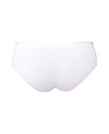 White maternity panties in soft bamboo fibres (Organically grown)- Seen from behind