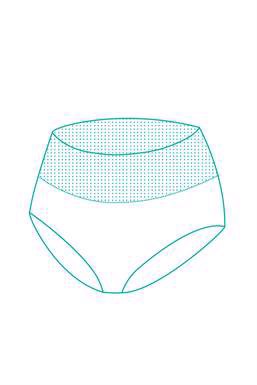 Black pregnancy panties with a high rib in Organically grown bamboo - Detail