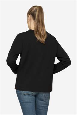 Black nursing tee in 100% organic cotton - Seen from behind