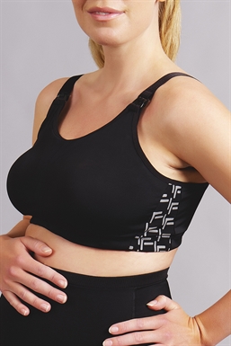 My Belly - Mami Sports Bra in black - Front view