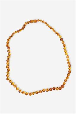 Adult Necklaces - Cognac - 100% natural  - seen with closed lock