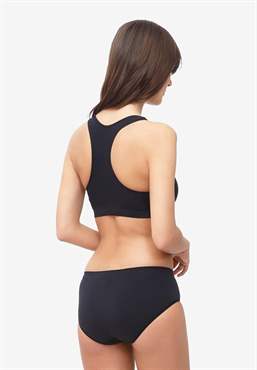 Black Merino wool maternity & nursing bra  (our wool is GOTS certified), seen form behind