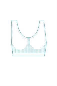 Black nursing bra for night and day in Organically grown bamboo - Detail front