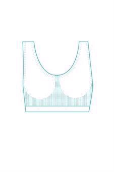 White nursing bra in Organically grown bamboo - Detail