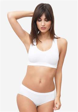 White nursing bra in Organically grown bamboo 