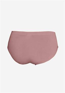 Brown/purple maternity panties in soft bamboo fibres - Organically grown - back no body