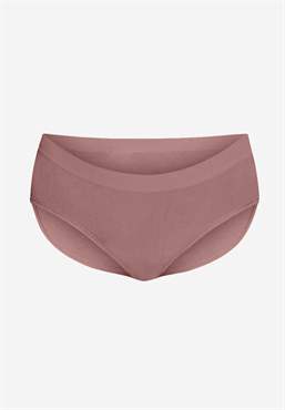 Brown/purple maternity panties in soft bamboo fibres - Organically grown - front no body