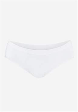White maternity panties in soft bamboo fibres (Organically grown) - front without body