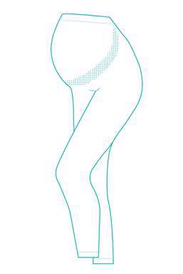 Black maternity leggings for pregnant women - In Organic bamboo - sketch