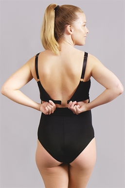 Maternity Swimsuit in black - Seen form behind