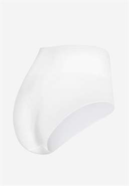 White maternity panties with a high rib - Organically grown - back view no body
