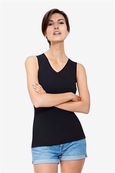 Black nursing top - classic and simple design in organic cotton - Front view