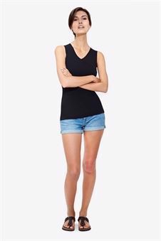 Black nursing top - classic and simple design in organic cotton - Full figur