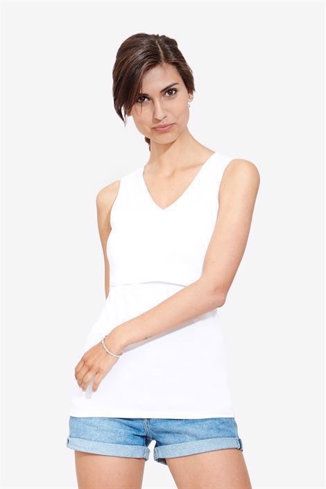 Classic white nursing top in simple design