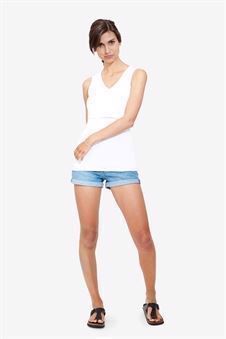 Classic white nursing top in simple design