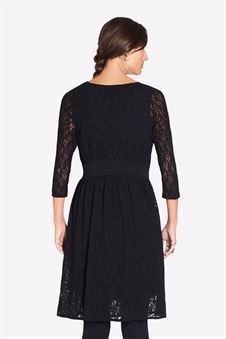 Black Lace nursing dress with Underdress - Seen from behind